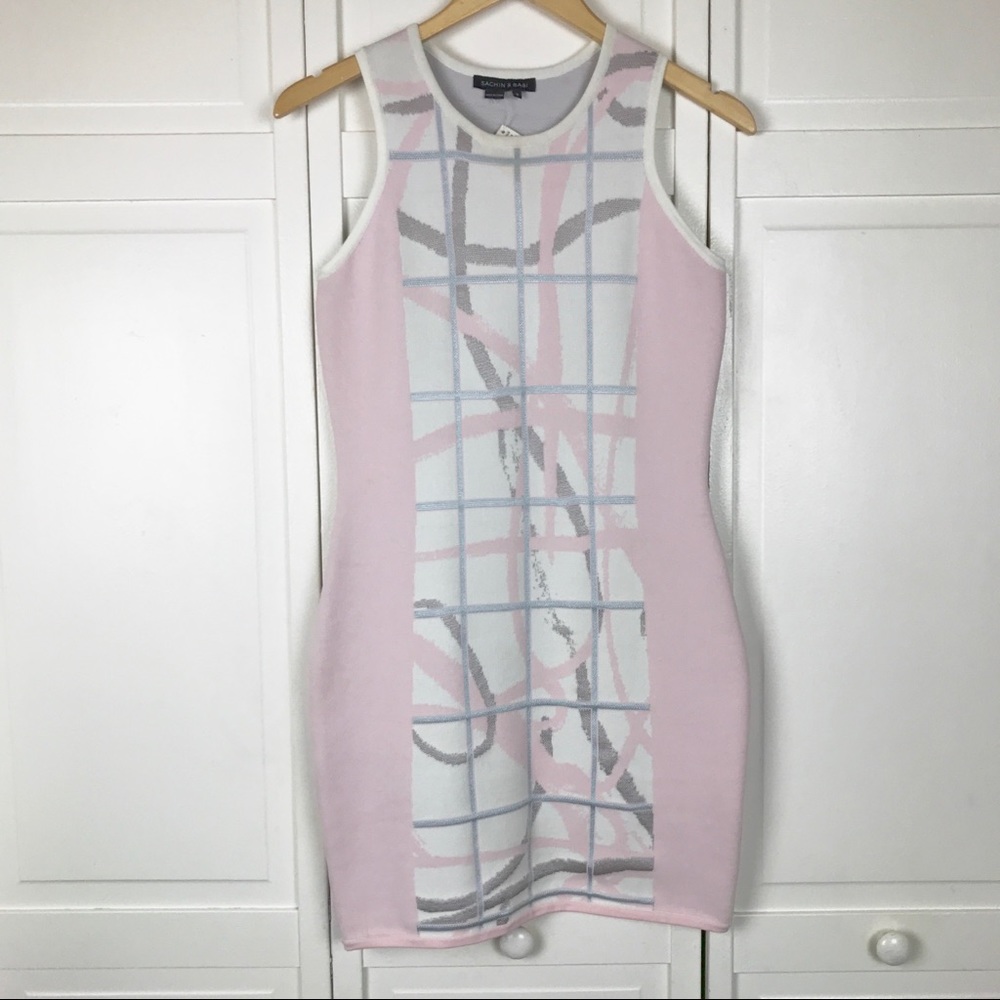 Sachin & Babi Abstract Knit Dress NWT Size S
